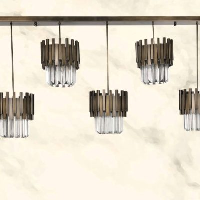 PROFİLLİ ŞOT TAŞLI SIRALI AVİZE SARKIT TAŞLI AVİZE